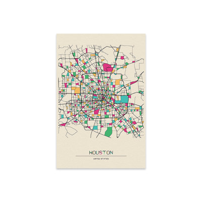 " Houston, Texas Map " Print