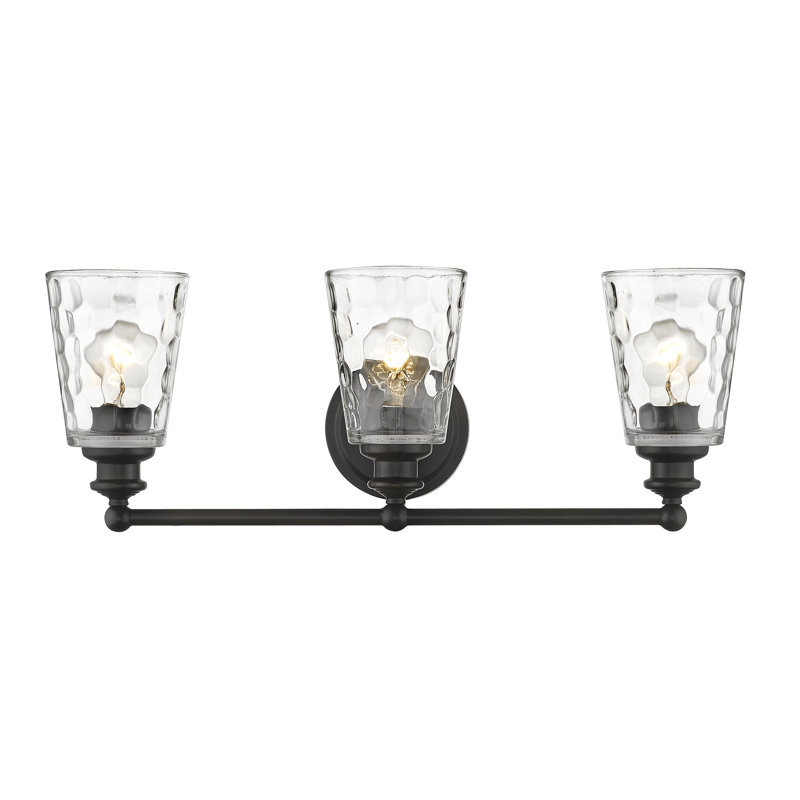 Éclairage de salle de bain à intensité variable 3 lumières Fantine, Bronze frotté à l'huile