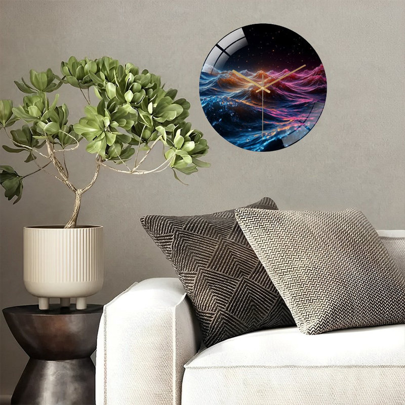 Horloge murale en verre 12 po