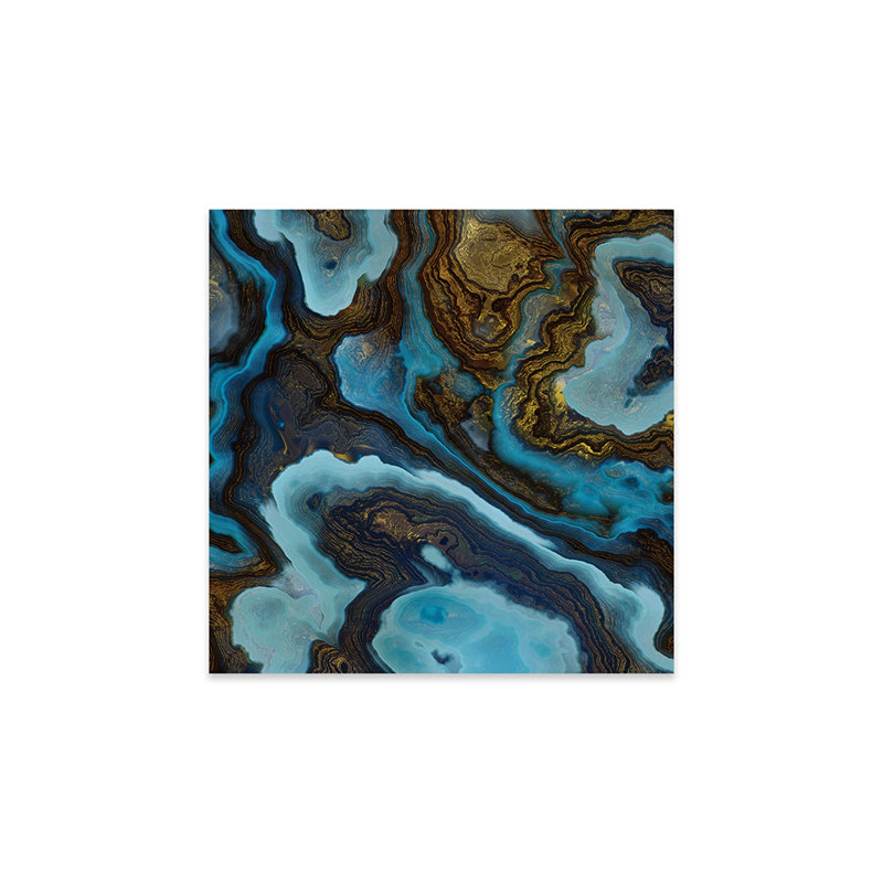 Impression d'agate bleue sur verre acrylique