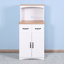 Armoire de rangement blanche pour micro-ondes: garde-manger avec tablette réglable et armoire de cuisine au design attrayant: surface lisse