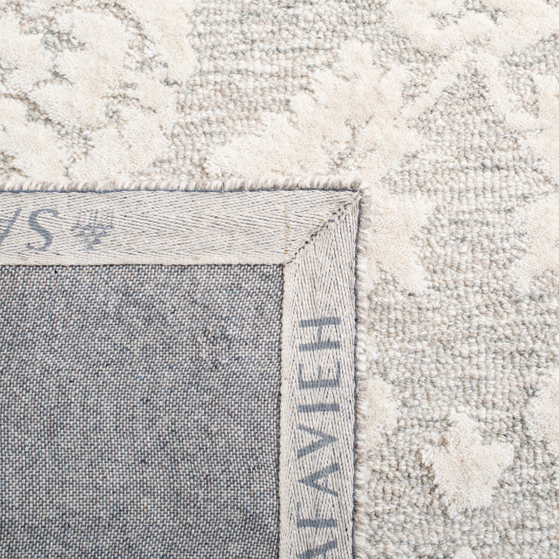 Shoshone Floral Handmade Tufted Wool Beige / Ivory Area Rug, Runner 2'3" x 8'