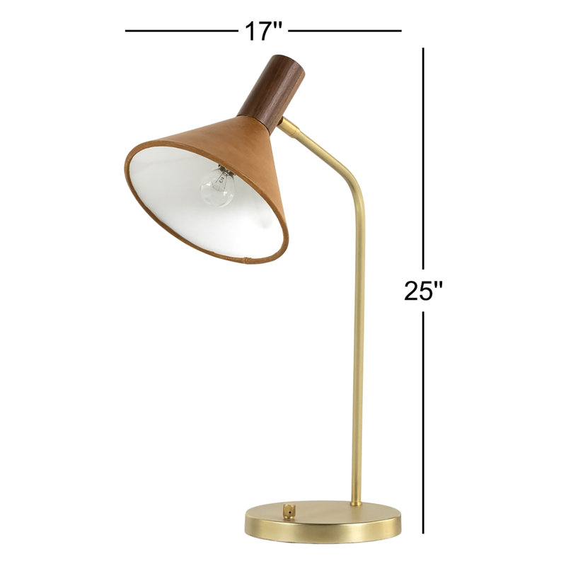 Cullen Desk Table Lamp, Natural Walnut