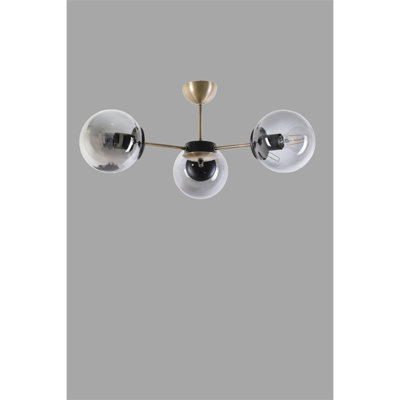 Scandinavian Style Chandelier, 21.7 in Diameter x 9.8 in Height, 100% Metal Construction, Copper & Fume Finish | Oven Dried Paint, Tumbled Coating, E27 Socket, Max 40W | Elegant Lighting for Modern Homes