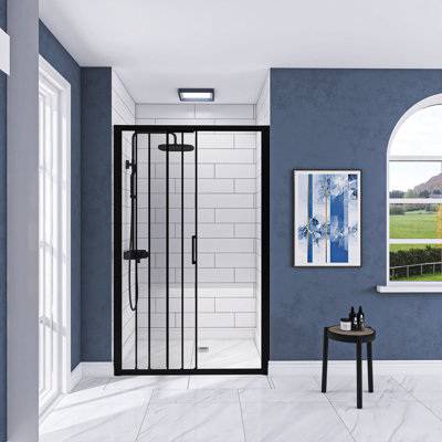 44-48" W X 70" H 3-Panel Sliding Frame Shower Door With 1/4" Clear Glass