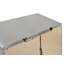 Table de chevet 2 tiroirs avec bordure miroir, argent