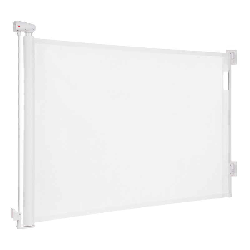 Barrière escamotable très haute 33,85 po, Blanc, 118"