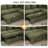 Macleod 110" Upholstered Corduroy U Shaped Modular Sectional Sleeper Sofa with Pull Out Bed and Storage Seat-110176492