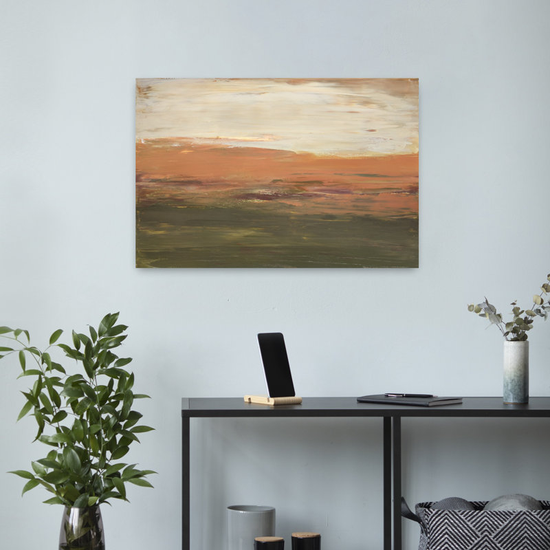 Art contemporain, paysage contemporain abstrait, art naturel, H 16 po x l 24 po