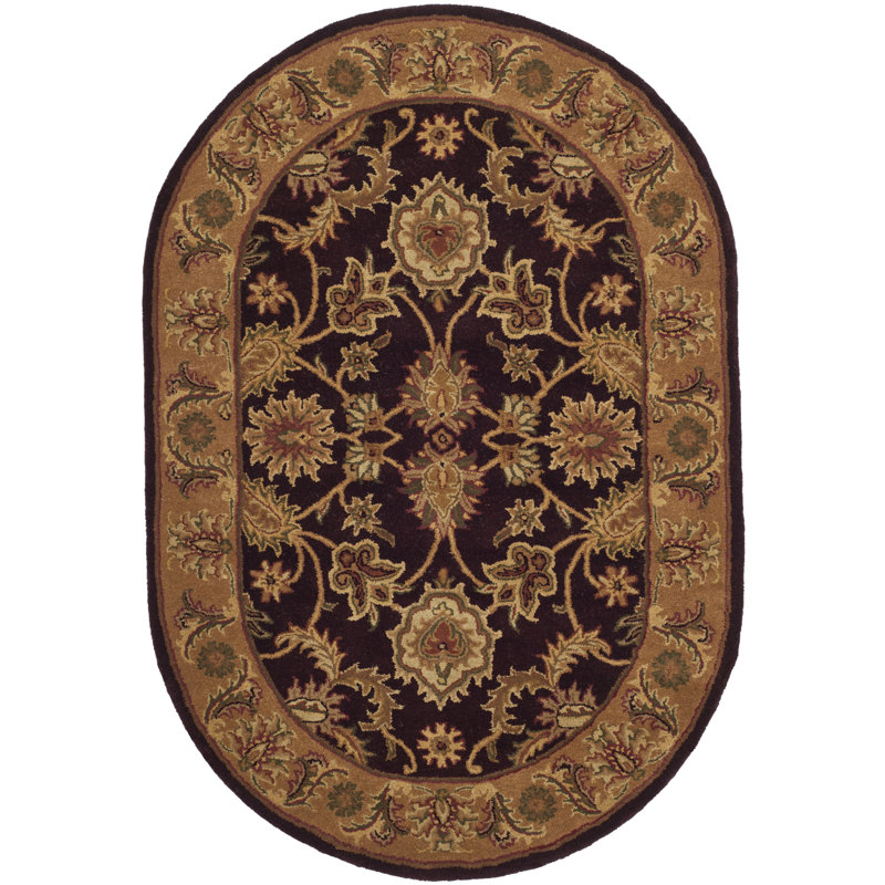 Classic Hand Tufted Wool Oriental Rug, Oval 7'6" X 9'6" 
