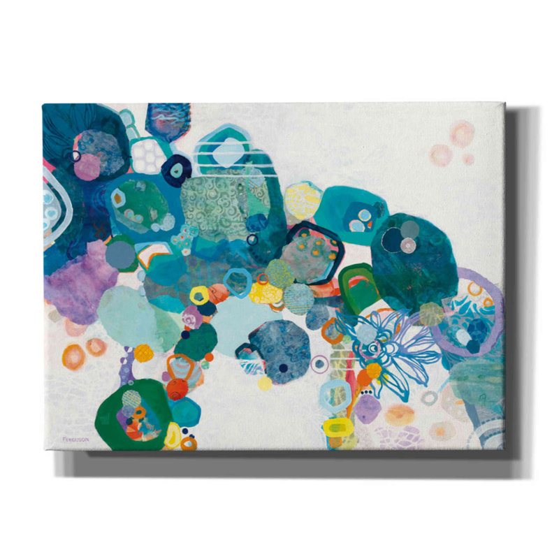«Bridging our différences» par Kathy fergon, art mural sur toile, H 12 po x l 16 po x P 0,75 po