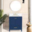 Blue 30'' Bathroom Vanity With Solid Wood Base, Freestanding Sink, Soft-Close Slides, Lightweight And Graceful For 30-Inch Frame, Top, Drawers, Modern Fashionable