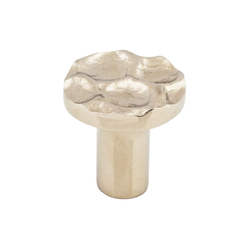 Cobblestone 1 1/8" Diameter Round Knob, Polished Nickel, 1 1/8" Knob Diameter