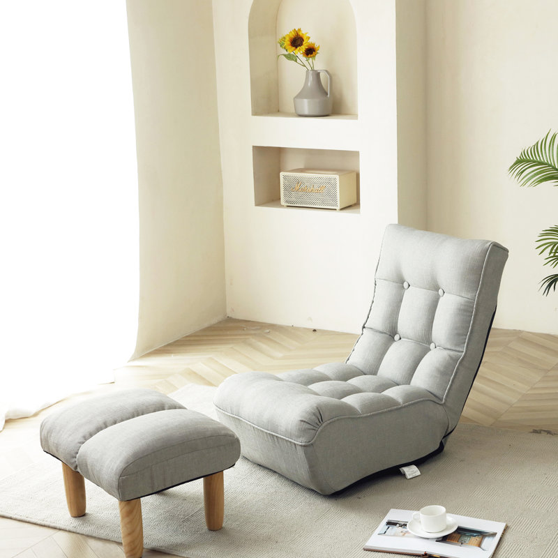 Confortable et réglable avec dossier à 4 sections, rembourrage en lin à haute résilience, conception pliable, convient au salon et au dortoir, sommier à ressorts de 29 po de hauteur, lin rembourré épais, non