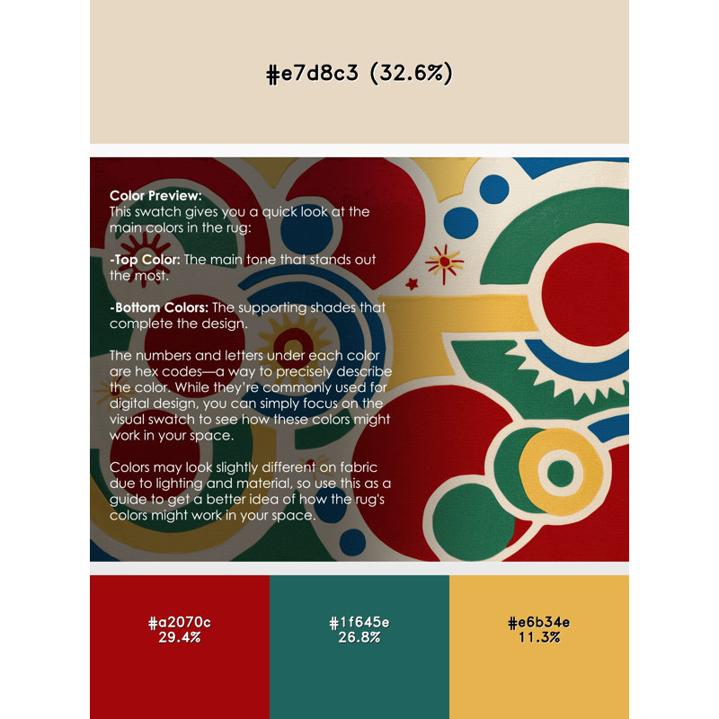 Flashy Line Rug, Round 7'