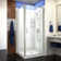 Flex Backwalls 32" W x 32" D x 76.75" H Square Pivot Shower Enclosure with Base Included