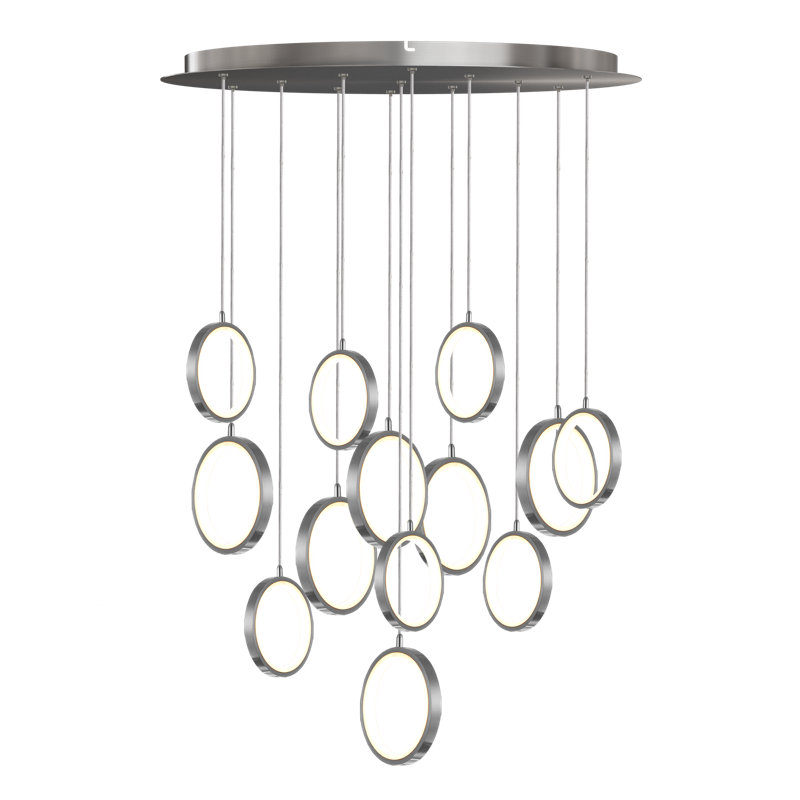 Lauri 13 - Light LED Cluster Pendant, Nickel