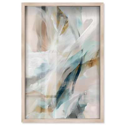 «Whispering Colors I Shadowbox Print», art abstrait vert par Art Remedy