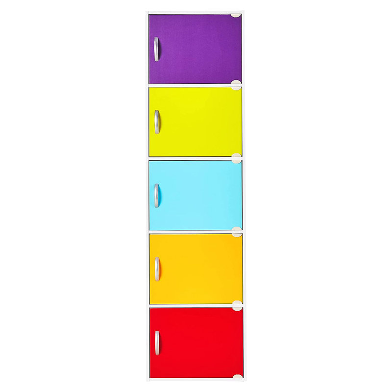 Rainbow Kids' 5-Door Toy Storage Bookcase