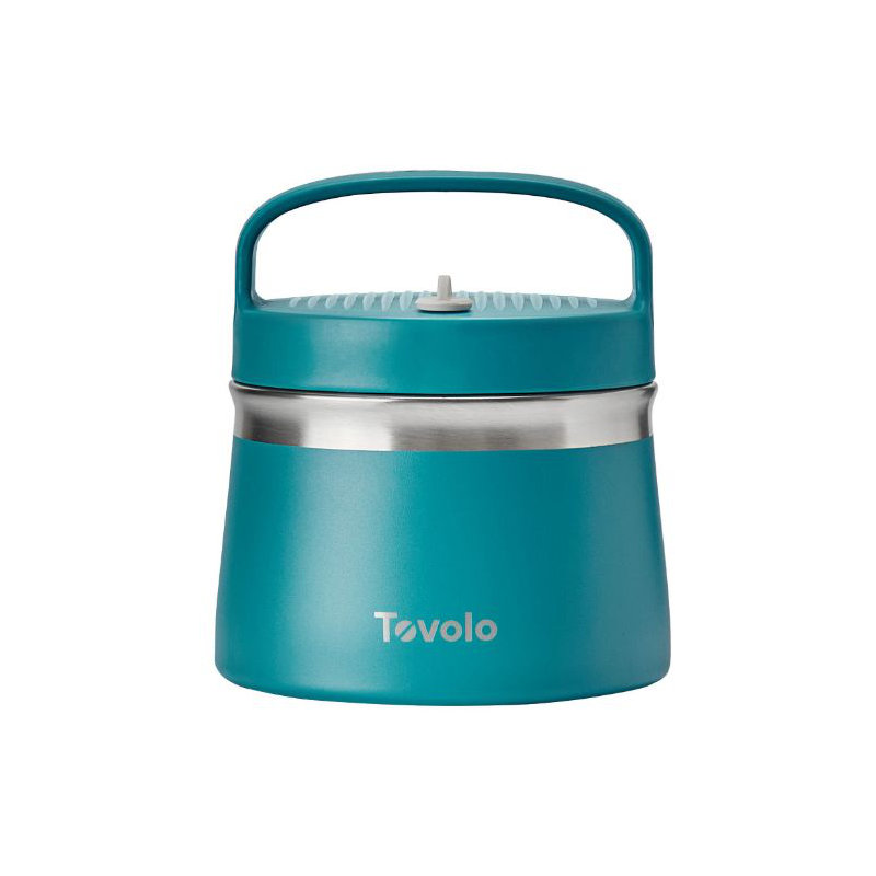 Tovolo Stainless Steel Insulated Food Traveler, White, Marine Blue