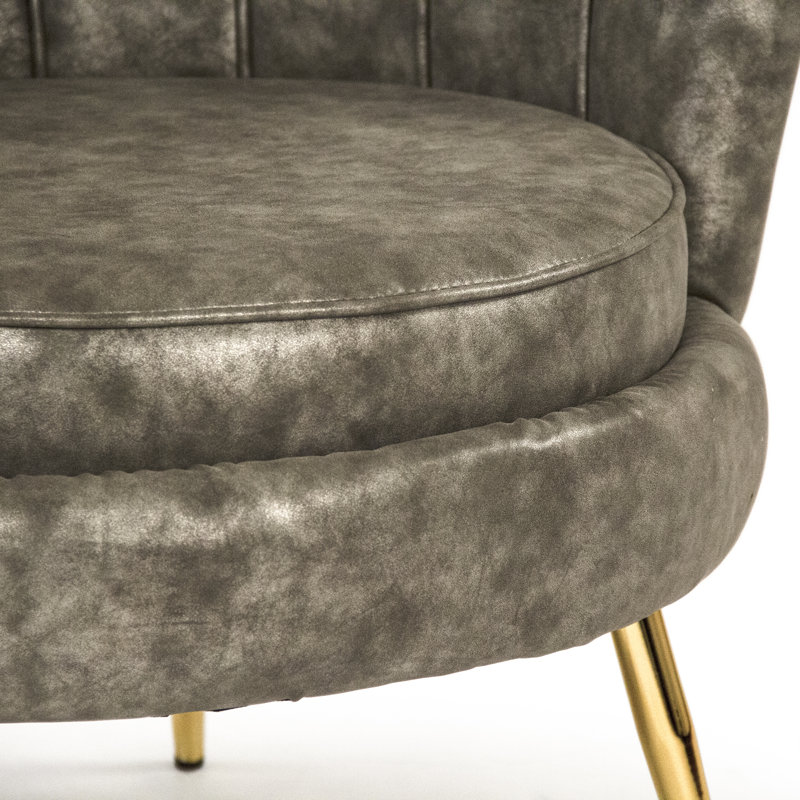 Fauteuil demi-tonneau de 31 po Pedra, Gris