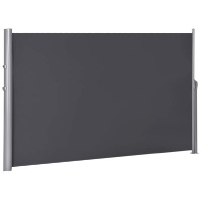 COSTWAY 300cm W x 1.8cm D Polyester Cover Retractable Side Awning