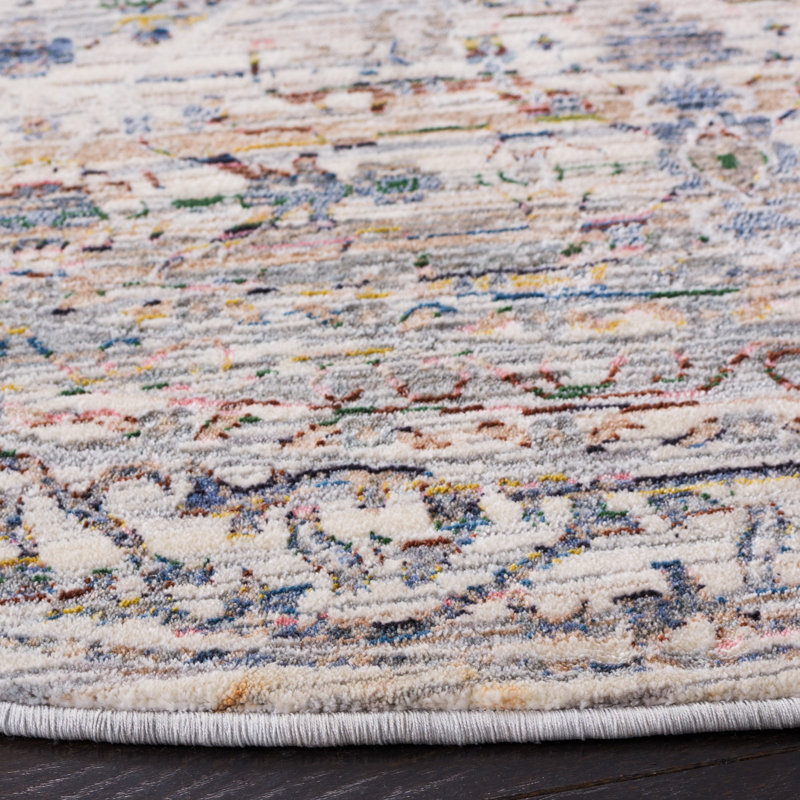 Bremen Oriental Power Loomed Area Rug, Round 6'7"