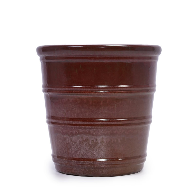 Jardinière en céramique toutes saisons, rouge pate de haricots moderne, élégance intérieure et extérieure