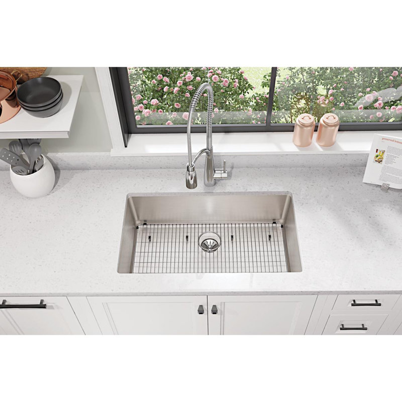 Luminous Satin Stainless Steel Single Bowl Undermount Sink