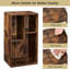 Bibliothèque brune Altamonte à 3 cubes, petite armoire de rangement avec tablettes ouvertes à 2 niveaux, rangement cubique moderne pour petits espaces-123203153-85072513