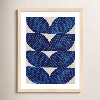 Blue Chevron "Navy Chevron" Painting
