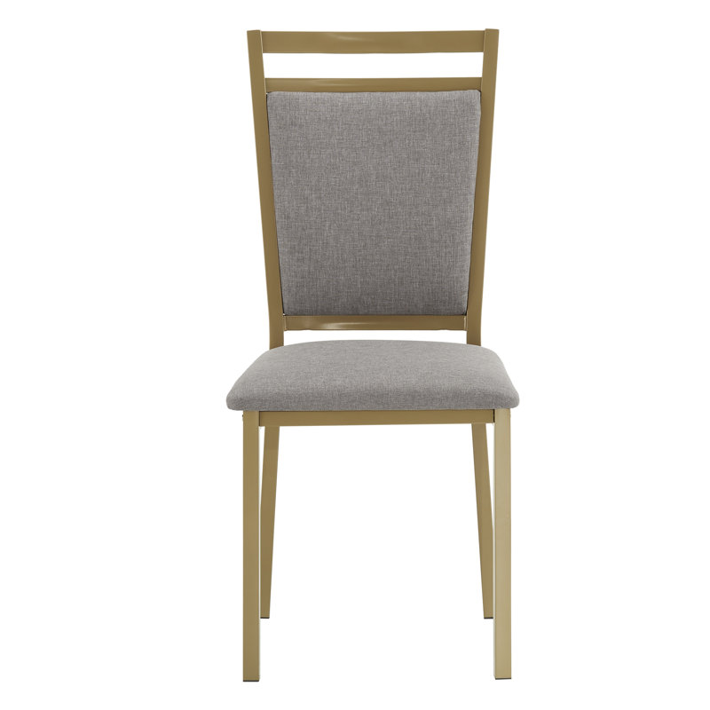 Chaise d'appoint rembourrée grise Mizell