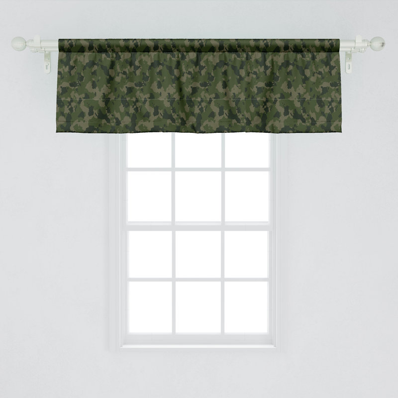 Cantonnière de camouflage Ambesonne, L 54 po x L 12 po
