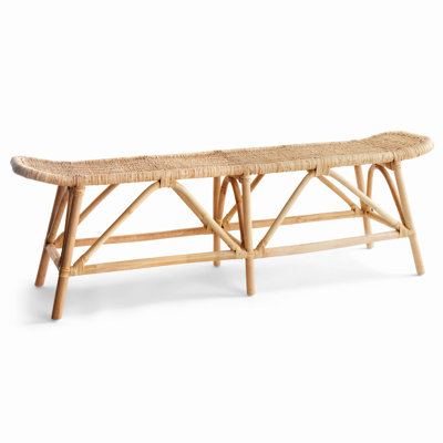 Natural Slimit Rattan Entryway Bench
