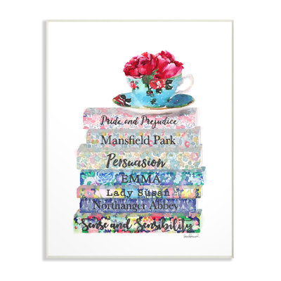 «Floral Book Stack Tea Cup», impression