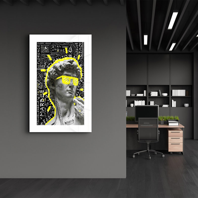 Élégante peinture murale en verre trempé de 13,8 po x 21,7 po | 100% verre trempé, épaisseur: 0,16 pouce | Imprimé UV pour des couleurs éclatantes | Parfait pour la décoration intérieure, le salon et les espaces de bureau