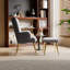 Ajkune Upholstered Accent Chair with Footstool