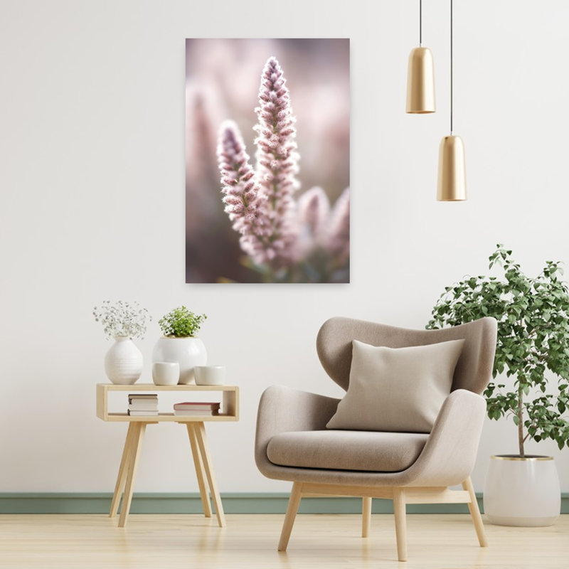Treechild - Whisper of Heather I, art mural contemporain abstrait, H 36 po x l 24 po
