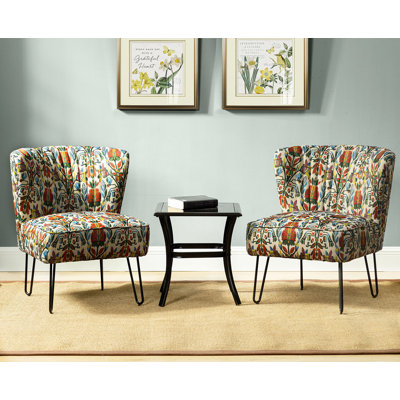 Chaise d'appoint en polyester de 26 po de large Gael