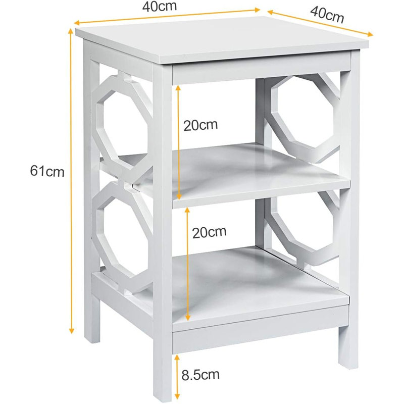 Amitie End Table, White