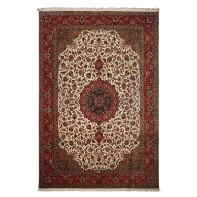8'2''x11'11'' Hand Knotted Wool Ivory 350 KPSI Masterweaver Signed Rug