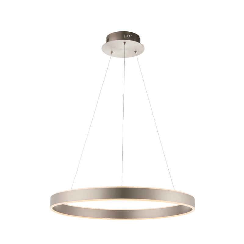 Delia 1 - Light LED Unique/Statement Pendant, Matt Nickel
