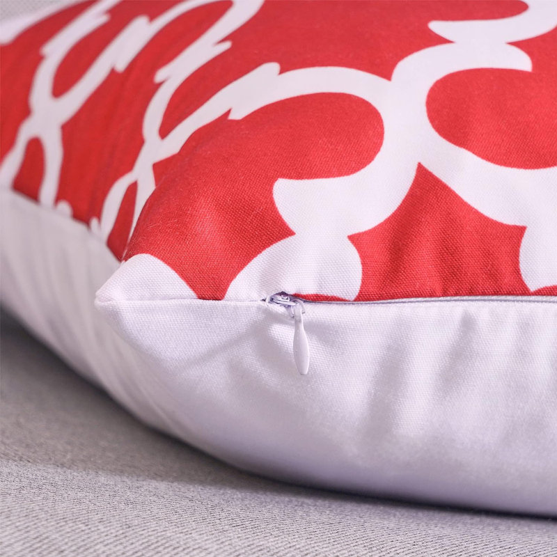 Printing Outdoor Square Pillow Cover, 16"L x 16"W, Red