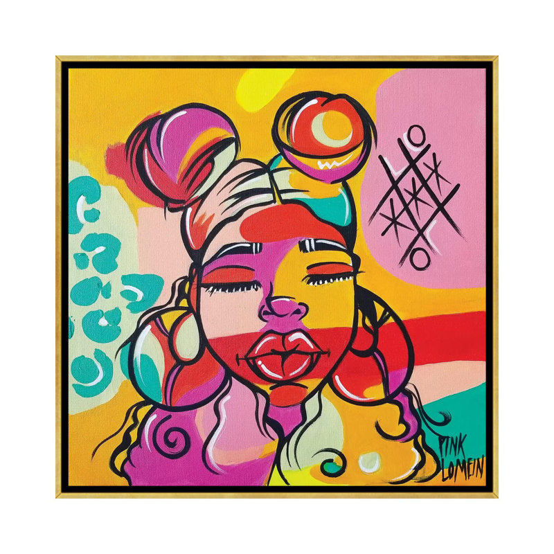 «Philly» par Pinklomein - reproduction d'art sur toile tendue, H 12 po x l 12 po x P 1,5 po, Toile avec cadre doré