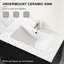 Lavabo sous-comptoir en céramique 30 po pour meuble-lavabo de salle de bain