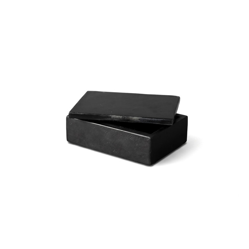 Boîte rectangulaire en marbre, Noir