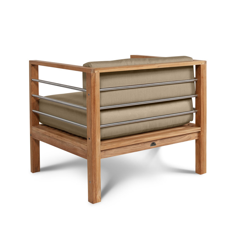 Fauteuil club d'extérieurici, Fauve, Naturel sablé