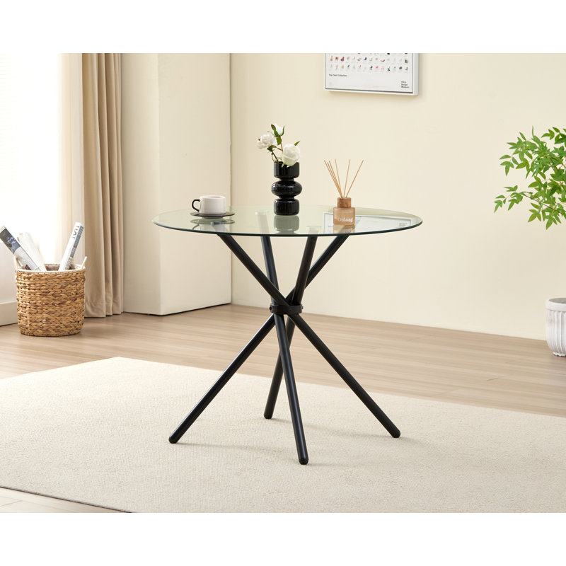 Round Glass Top Dining Table