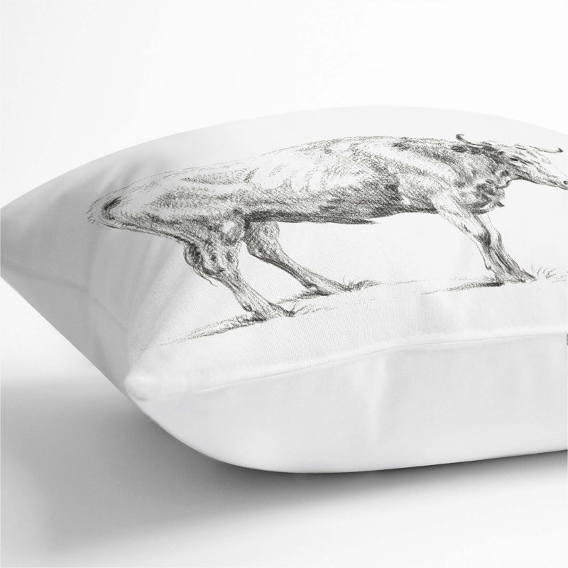 Square Throw Cushion, White, 40cm H x 40cm W x 15cm D