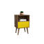 Table de chevet 18 po brun rustique et jaune (1 tiroir)-1995539916